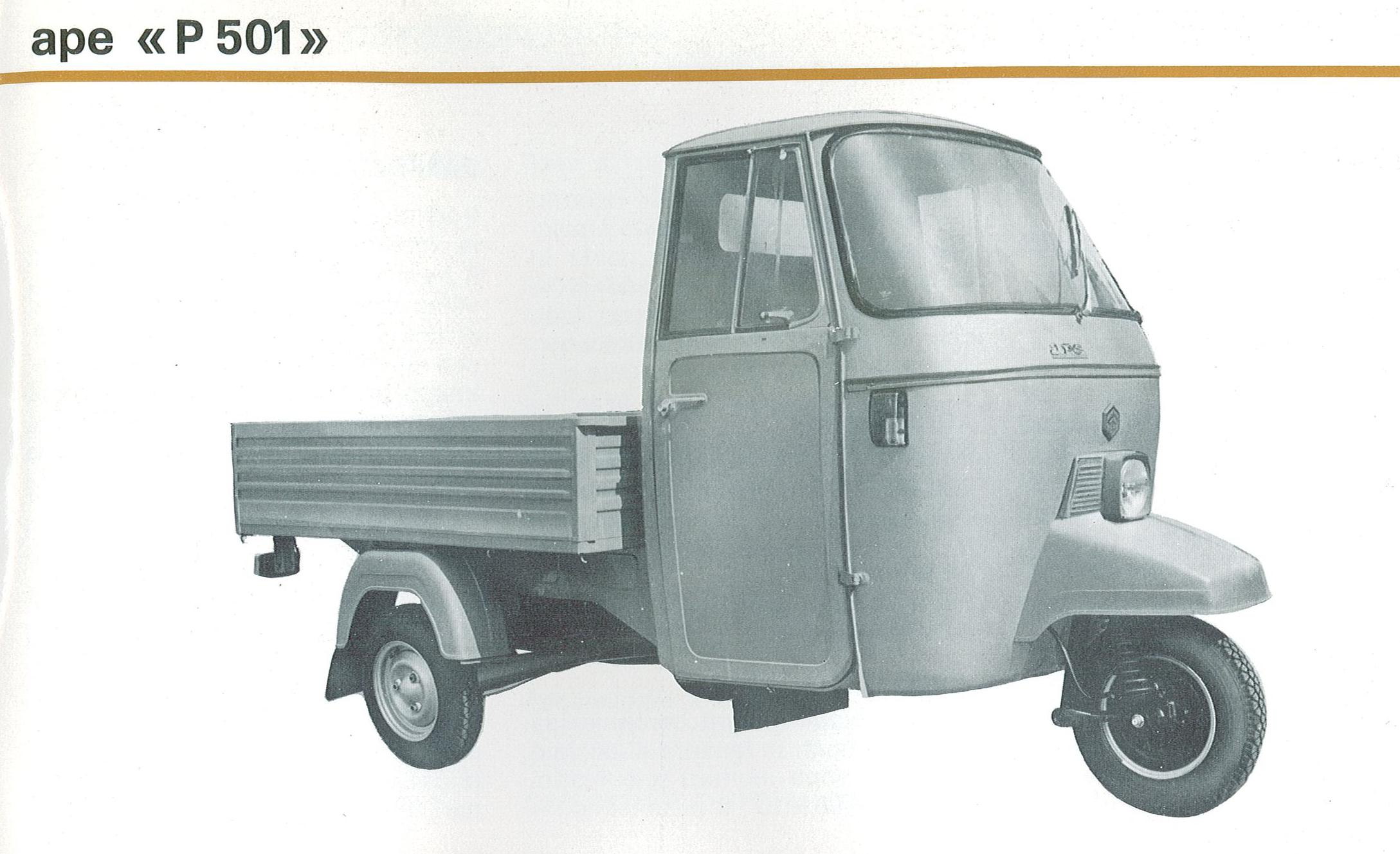 Piaggio Ape P501 MPR mod. MPR2T