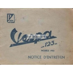 Notice d'emploi et d'entretien Scooter Acma 125 mod. 1953