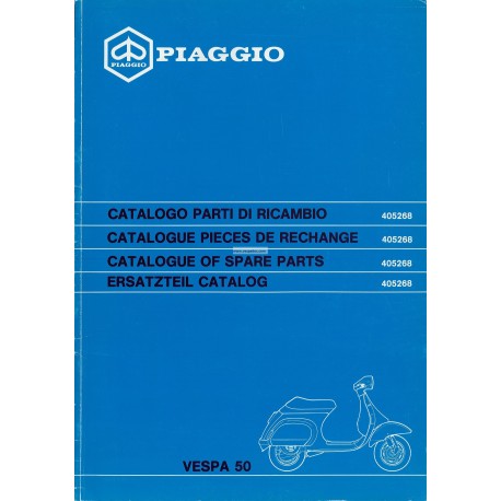 Catalogue of Spare Parts Scooter  Vespa 50 N mod. V5N1T,  Vespa PK 50 XL FL mod. V5N1T, 1990
