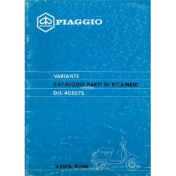 Catalogo delle parti di ricambio Scooter Vespa PK 50 XL Rush mod. V5X4T, 1988