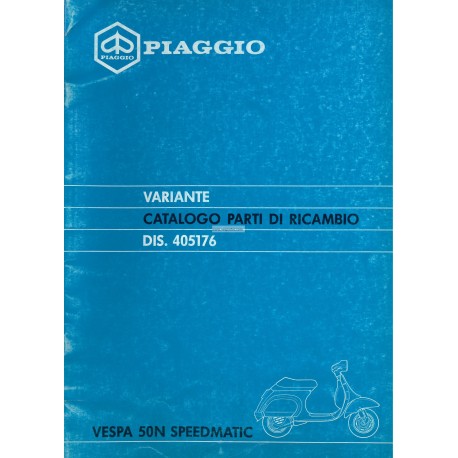 Catalogue of Spare Parts Scooter Vespa 50 N Speedmatic, Vespa PK 50 N Plurimatic mod. V5P1T, 1988