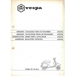 Catalogue de pièces détachées Scooter Vespa PK 50 XLS Plurimatic mod. VAS1T, 1987