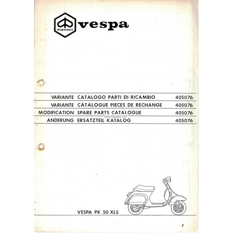 Catalogo delle parti di ricambio Scooter Vespa PK 50 XLS Plurimatic mod. VAS1T, 1987