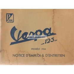 Notice d'emploi et d'entretien Scooter Acma mod. 1954