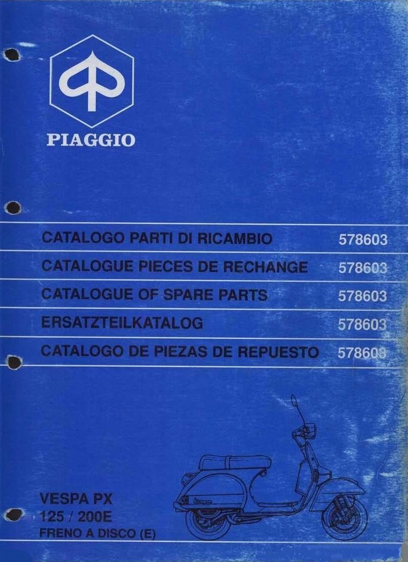 vespa px listino ricambi piaggio