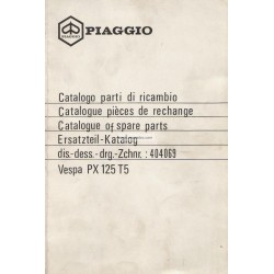 Catalogo delle parti di ricambio Scooter Vespa PX 125 T5 mod. VNX5T