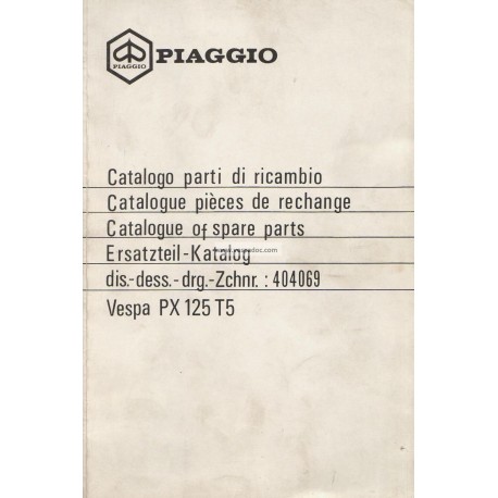 Catalogue of Spare Parts Scooter Vespa PX 125 T5 mod. VNX5T