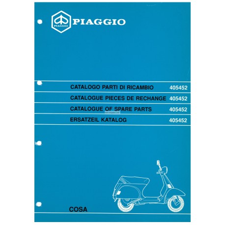 Catalogue of Spare Parts Scooter Vespa COSA 1992 / 1995