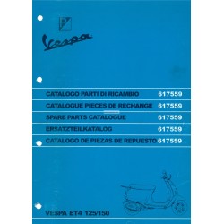 Ersatzteil Katalog Scooter Vespa ET4 125 cc, Vespa ET4 150 cc