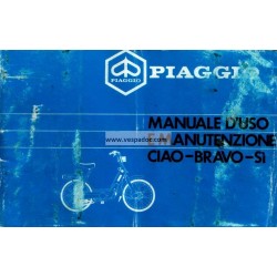 Manuale de Uso e Manutenzione Piaggio Ciao, Piaggio Bravo, Piaggio Si, 1986, Italien