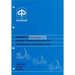 Werkstatthandbuch Piaggio Ciao MIX, Piaggio SI MIX, Piaggio Bravo, 1995