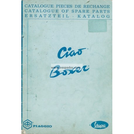 Catalogo delle parti di ricambio Piaggio Ciao, Piaggio Boxer, 1967