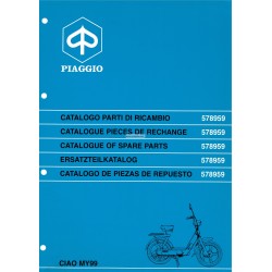 Catalogo de piezas de repuesto Piaggio CIAO MY99 mod. ZAPC 24000, 1999