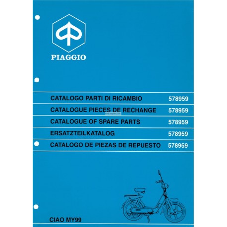 Catalogo de piezas de repuesto Piaggio CIAO MY99 mod. ZAPC 24000, 1999