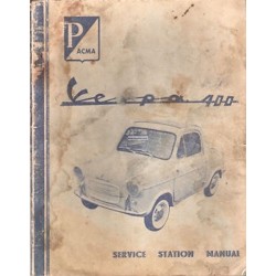 Manuale per Stazioni di Servizio Vespa 400,  Inglese