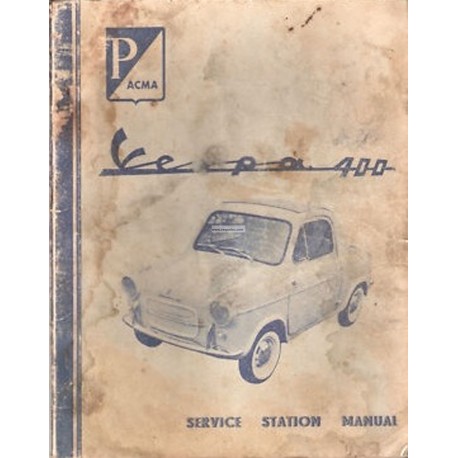 Werkstatthandbuch Vespa 400, Englisch