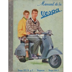 Manuale per Stazioni di Servizio Piaggio Ape Vespacar 150 cc y Vespa 125 N, 125 S, 150 S, Spagna