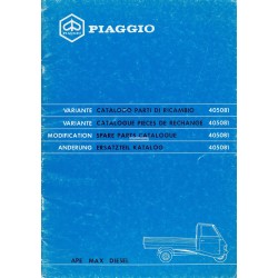 Catalogue of  Spare Parts Piaggio Ape MAX Diesel, mod. AFD3T