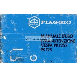 Manuale de Uso e Manutenzione Vespa PK 125 mod. VMX1T, PK 125 S mod. VMX5T, Italiano