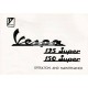 Notice d'emploi et d'entretien Vespa 125 Super mod. VNC1T, Vespa 150 Super mod. VBC1T, Anglais