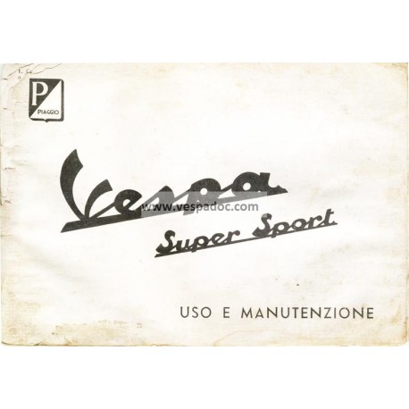 Manuale de Uso e Manutenzione Vespa 180 SS mod. VSC1T, Italiano