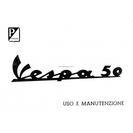 Manuale de Uso e Manutenzione Vespa 50 mod. V5A1T, Italiano