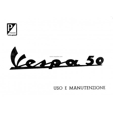 Normas de Uso e Entretenimiento Vespa 50 mod. V5A1T, Italiano