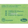 Bedienungsanleitung Vespa 50 R V5A1T, Vespa 50 Special V5B1T, Vespa 50 Elestart V5B2T, Englisch, Spanisch