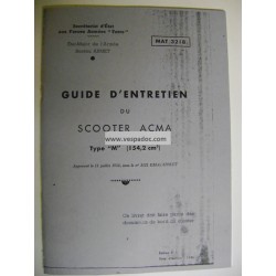 Manuale de Uso e Manutenzione Scooter Vespa TAP Type "M"  Mod. 1956