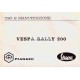 Normas de Uso e Entretenimiento Vespa 200 Rally mod. VSE1T, Italiano