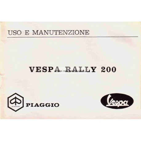 Manuale de Uso e Manutenzione Vespa 200 Rally mod. VSE1T, Italiano