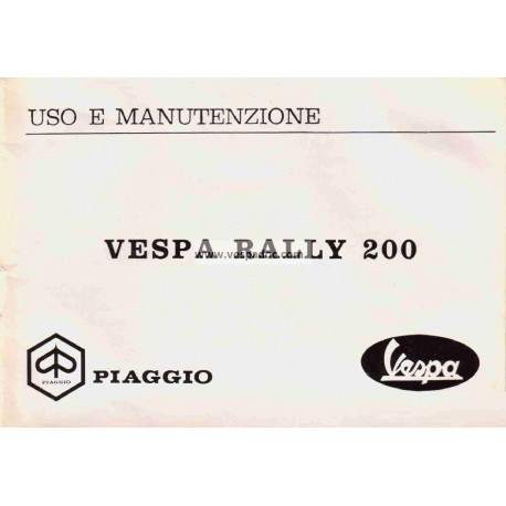 Normas de Uso e Entretenimiento Vespa 200 Rally mod. VSE1T, Italiano