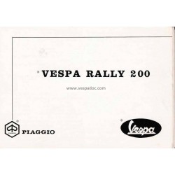 Notice d'emploi et d'entretien Vespa 200 Rally mod. VSE1T, Commutateur à clé