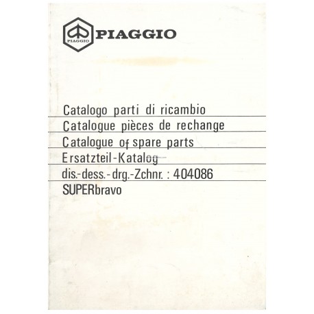 Catalogue of Spare Parts Piaggio Super Bravo, mod. EEV3T, 1985