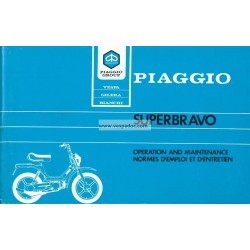 Normas de Uso e Entretenimiento Piaggio SuperBravo, mod. EEV3T