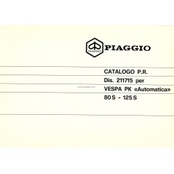 Catalogo delle parti di ricambio Scooter Vespa PK Automatica, Vespa PK 80 S mod. VA81T, Vespa PK 125 S mod. VAM1T