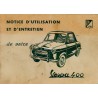 Notice d'emploi et d'entretien Vespa 400 Mod. 1957