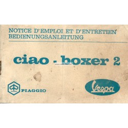 Normas de Uso e Entretenimiento Piaggio Ciao, Piaggio Boxer 2, 1972