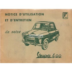 Normas de Uso e Entretenimiento Vespa 400 Mod. 1958 - 1959