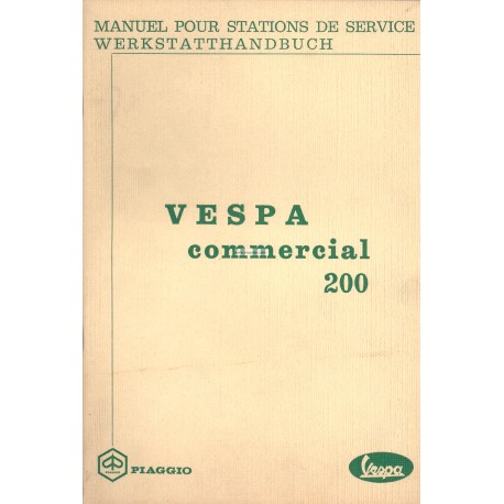 Manuale per Stazioni di Servizio Piaggio Ape 50 TL1T, Vespa Commercial 200 TL1T