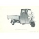 Manual Técnico Piaggio Ape MP, Ape 550 MPA1T, Ape 500 MPR1T, Ape 600 MPM1T, Ape 600 MPV1T, Vespacar P2 AF1T, Inglés