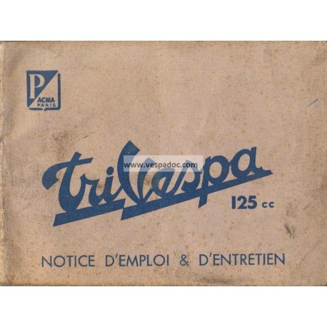 Notice d'emploi TriVespa Acma 125cc, Ape Acma