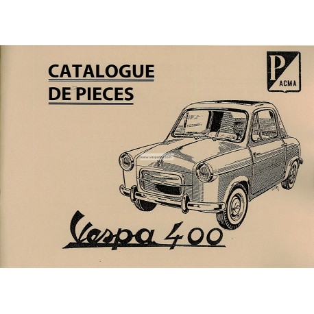 Catalogue of Spare Parts Vespa 400