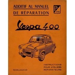 Complemento al Manual Técnico para Vespa 400 de 1958 y 1959