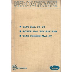 Manuale per Stazioni di Servizio Piaggio Ciao mod. C7-C9, Piaggio Boxer mod. B1M-B2V-B3M, Piaggio Ciao Porter mod. CT1T