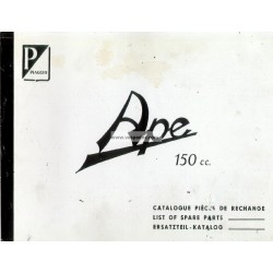 Catalogue of Spare Parts Piaggio Ape B 150 de 1953