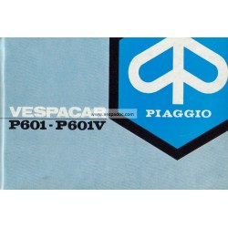 Normas de Uso e Entretenimiento Piaggio Ape P601 mod. MPM2T et MPM1T, P601V mod. MPV2T et MPV1T