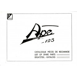 Catalogo de piezas de repuesto Piaggio Ape A 125 de 1955
