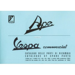 Catalogue of Spare Parts Piaggio Ape C, Ape D, Ape E, Ape EO 1956