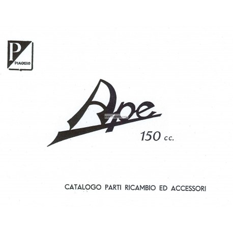Catalogue de pièces Piaggio Ape B 150 de 1953, AB1T, Italien